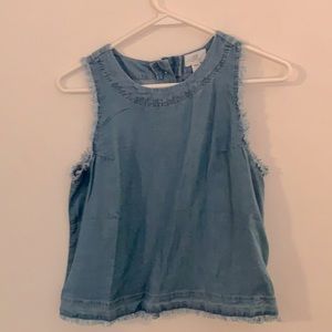 Thread + Supply Denim lightweight loose cropped tank